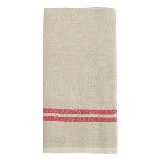 Vintage Linen Natural/Red Kitchen Towels