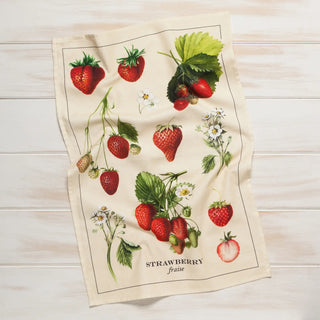 Vintage Strawberries Kitchen Towel