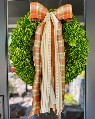 Fall Harvest Wreath Ribbon