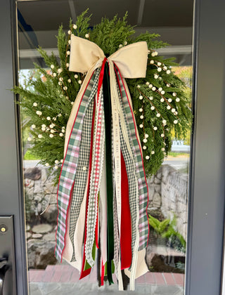 Holly and Snow  Wreath Ribbon
