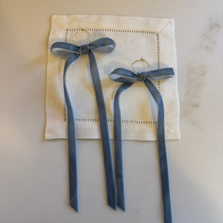 Velvet Bow Wine Charms, Set of 6