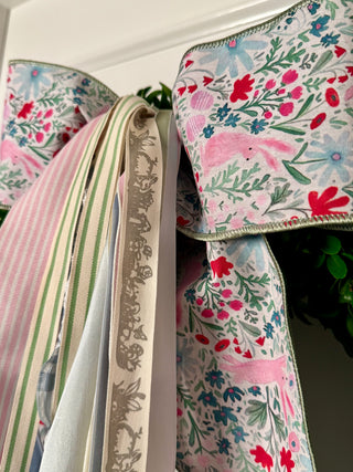 Garden Bunny Wreath Ribbon