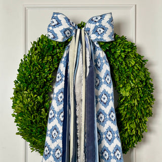 Ikat Sky Wreath Ribbon