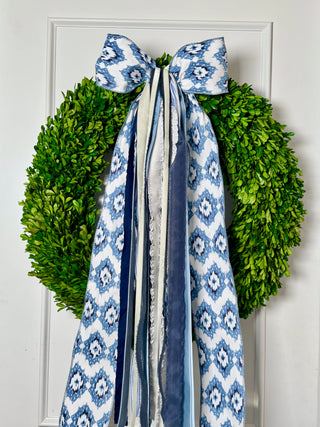 Ikat Sky Wreath Ribbon