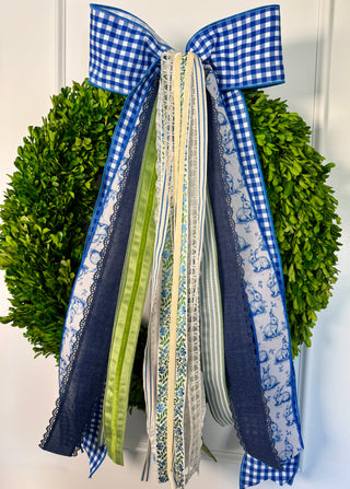 Gingham and Toile Meadow Wreath Ribbon