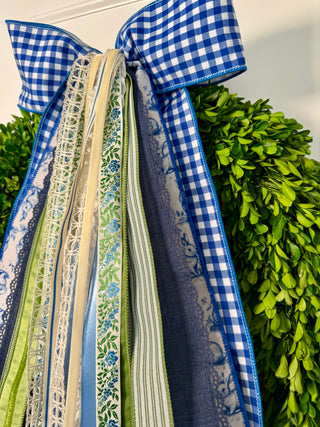 Gingham and Toile Meadow Wreath Ribbon