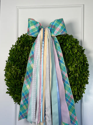 Garden Club Plaid Wreath Ribbon