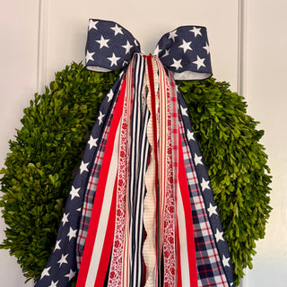 Stars and Stripes Wreath Ribbon Bow