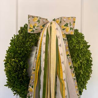 Lemon Blossom Lane Wreath Ribbon Bow