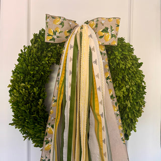 Lemon Blossom Lane Wreath Ribbon Bow
