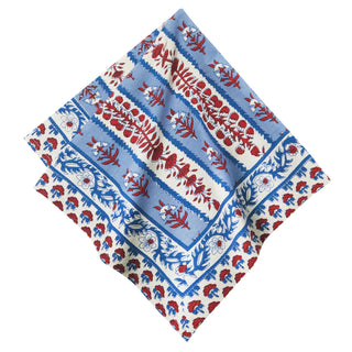 Avignon Napkins Red & Blue;  Set of 2