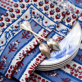 Avignon Napkins Red & Blue;  Set of 2