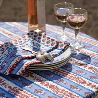 Avignon Napkins Red & Blue;  Set of 2