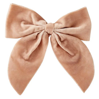 Blush Velvet Bow Napkin Ties, Set of 4